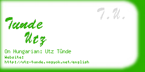 tunde utz business card